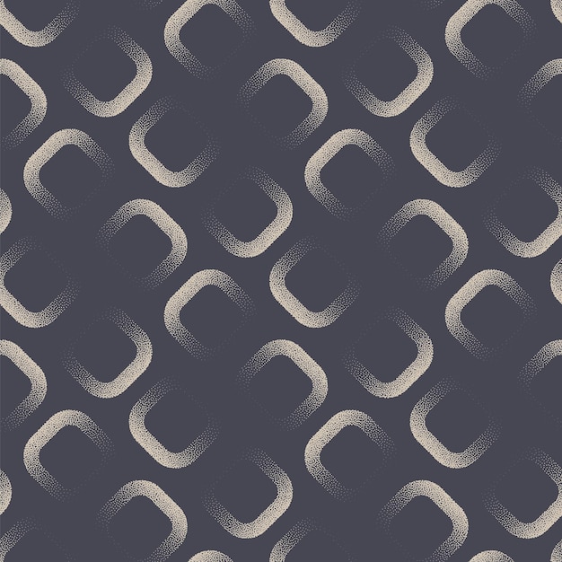 Fondo senza cuciture geometrico fine dell'estratto di Dotwork di vettore del modello di moda retro