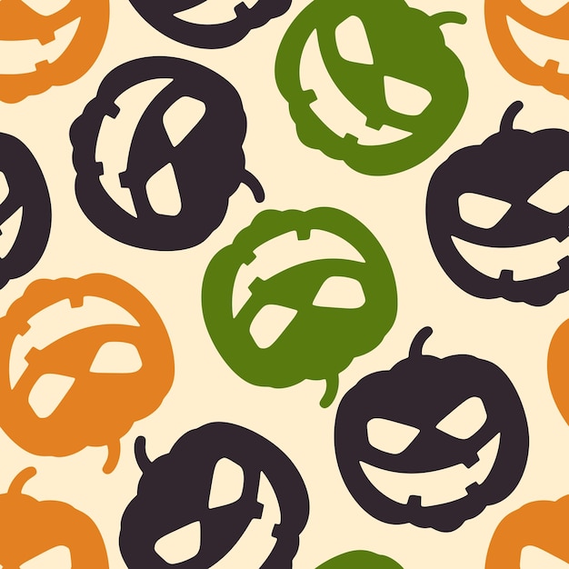 Fondo senza cuciture moderno del modello della zucca astratta di Halloween