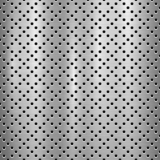 Fondo strutturato di tecnologia del metallo con il modello perforato