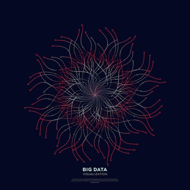 Fondo variopinto astratto di tecnologia di big data di vettore