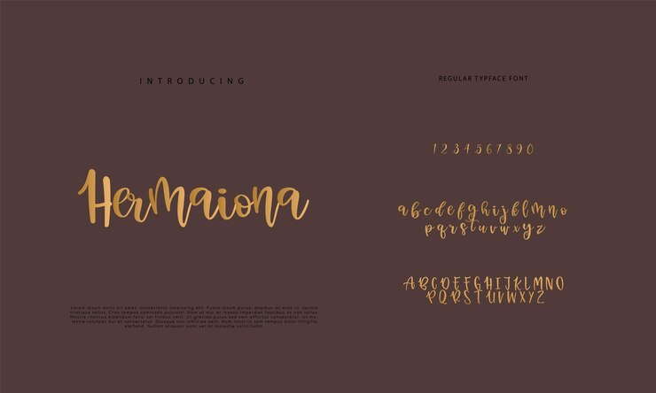 Font di firma calligrafia logotipo script pennello tipo di carattere caratteri scritti a mano