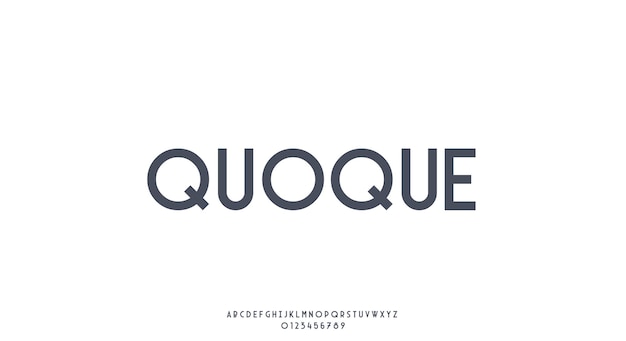 Font moderni alfabeto futuristico tecnologia digitale astratta