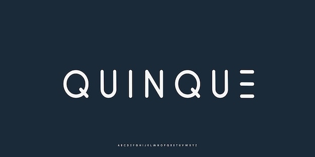 Font moderni alfabeto futuristico tecnologia digitale astratta