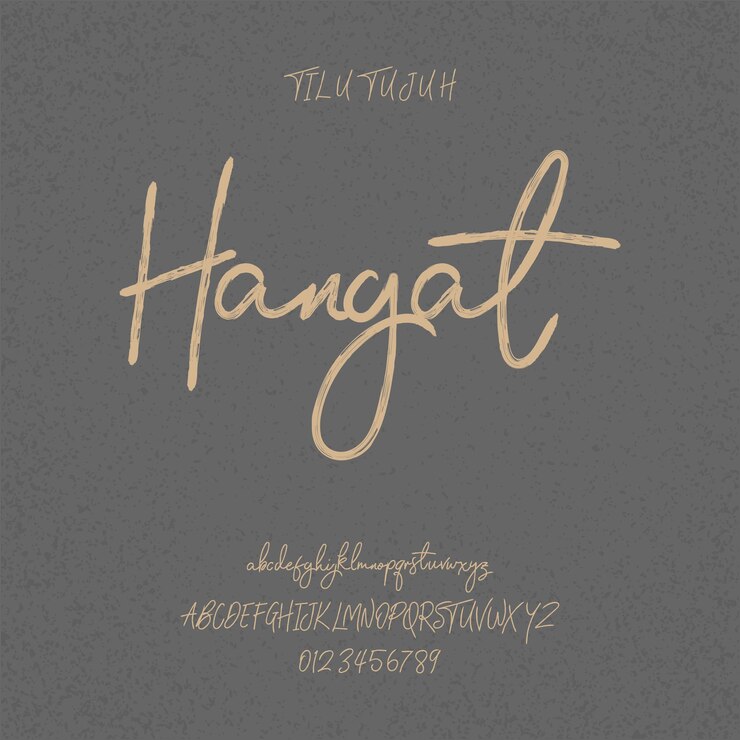 Font scritti a mano font tipografici urbani o signature logo font Vettore Premium