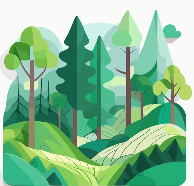Foresta verde lussureggiante