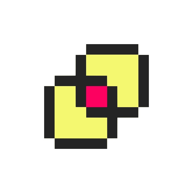 forma astratta retrò pixel art