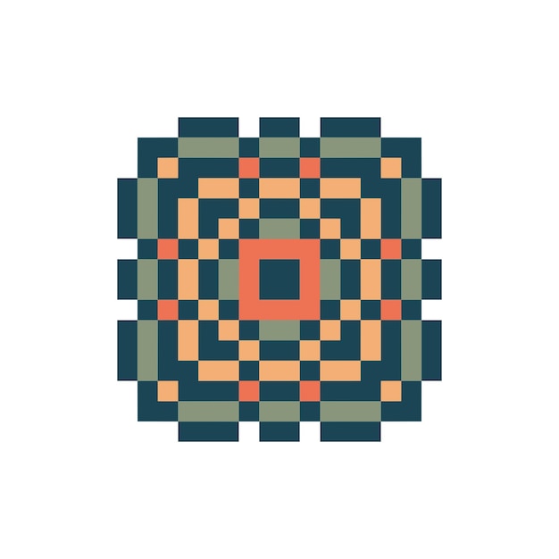 forma astratta retrò pixel art