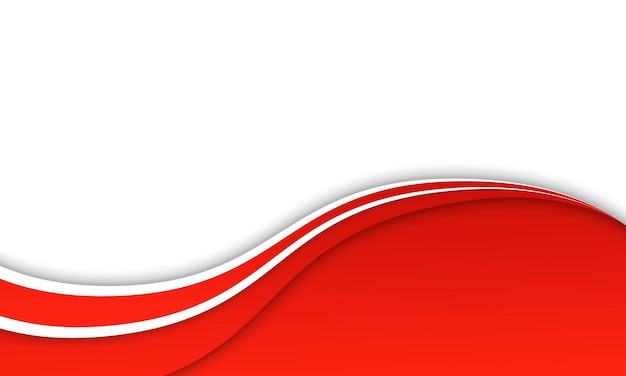 Forma d'onda rossa con linee bianche su sfondo bianco. Nuovo modo di progettare il tuo banner.