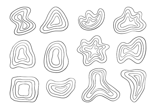 Forma del contorno topografico del blob
