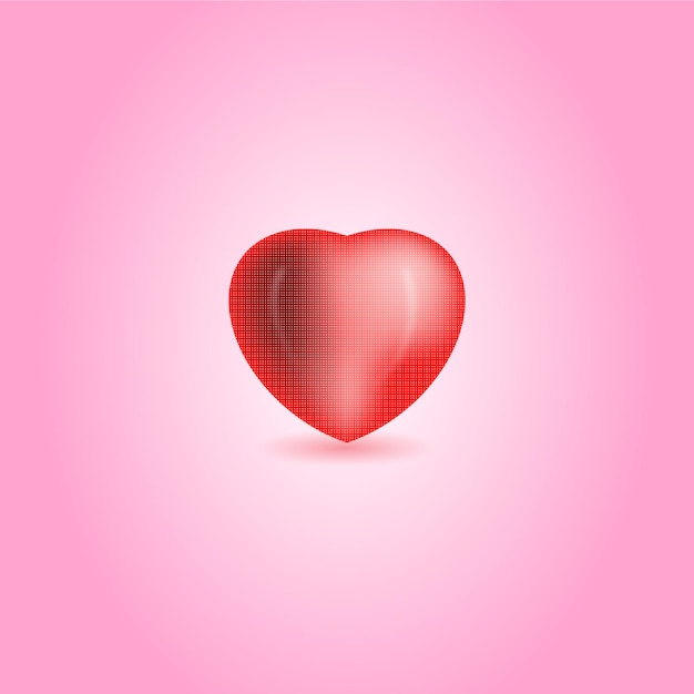 Forma del cuore realistica a forma di cuore 3d a forma di cuore a forma di cuore con il modello