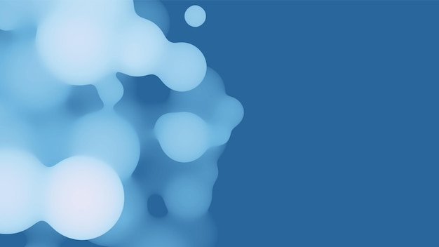 Forma di metaball fluida 3d astratta con luci bokeh