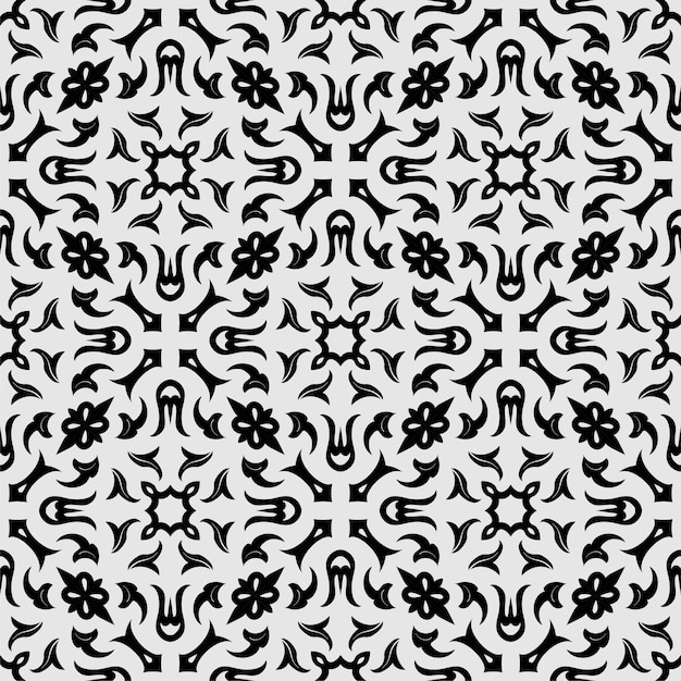 Forma di ornamento modello in bianco e nero. Semplice sfondo astratto senza soluzione di continuità
