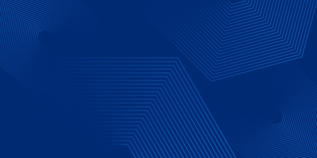 Forma esagonale a gradiente blu Sfondio astratto blu con linee geometriche