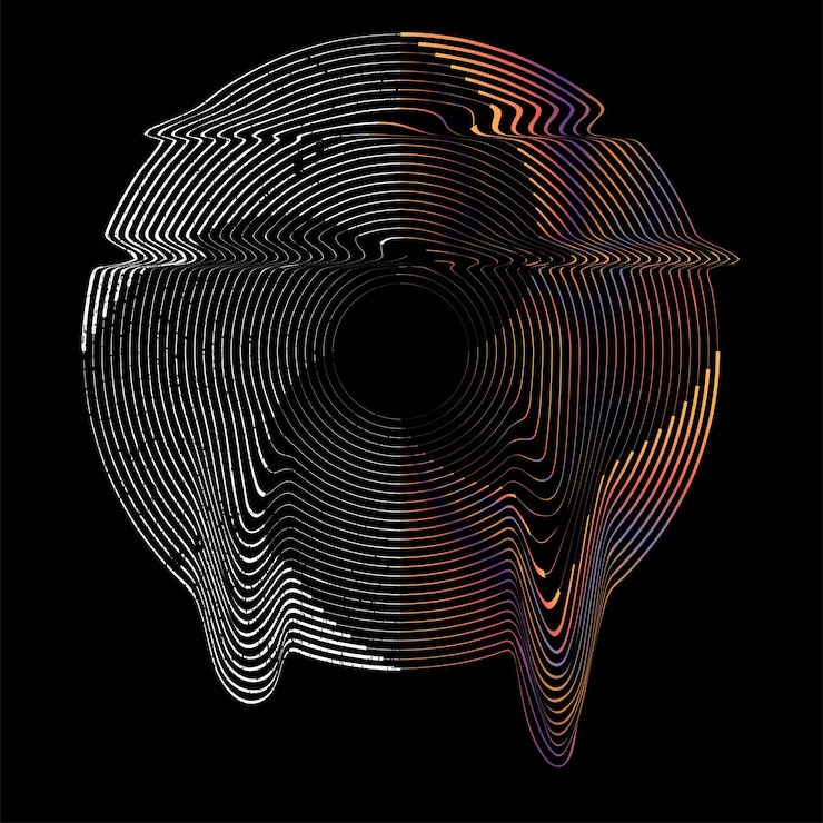Vettore forma geometrica distorta glitch. design artistico minimale. logo di fusione distrutto. vettore.