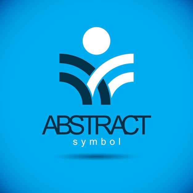 Forma geometrica vettoriale ideale per l'uso come logo astratto di identità aziendale, simbolo. Logotipo creativo, emblema.