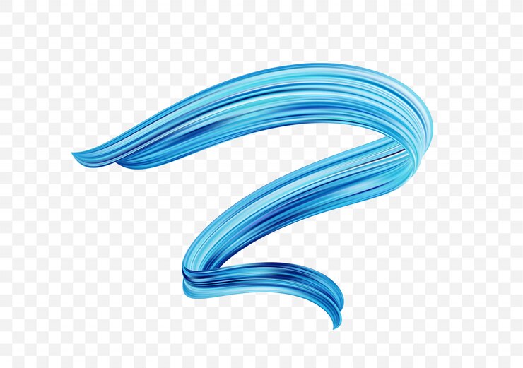 Vettore forma liquida di flusso di colore blu contorto.