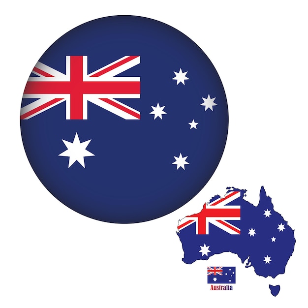 Forma rotonda della bandiera dell'Australia