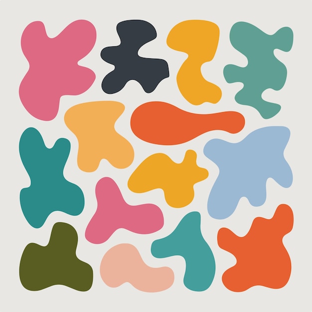 Forme amorfe astratte colorate