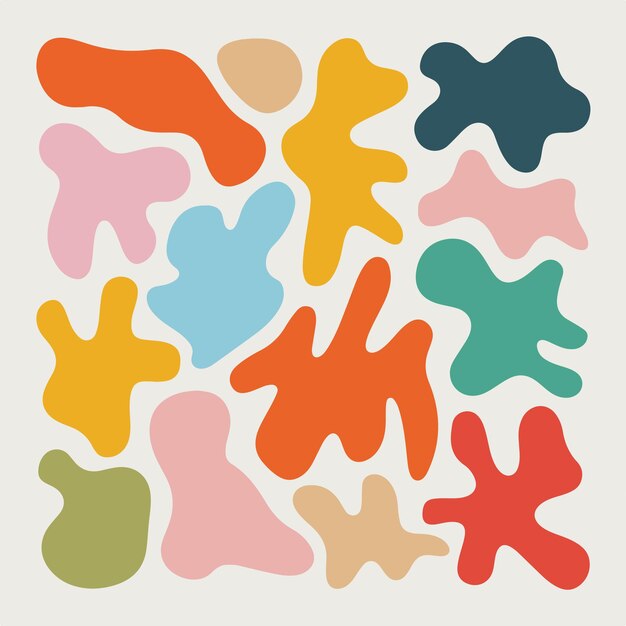 Forme amorfe astratte colorate