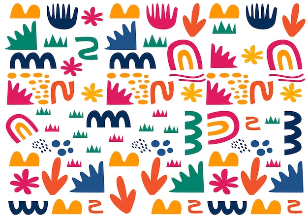 Forme astratte disegnate a mano sfondo estetico