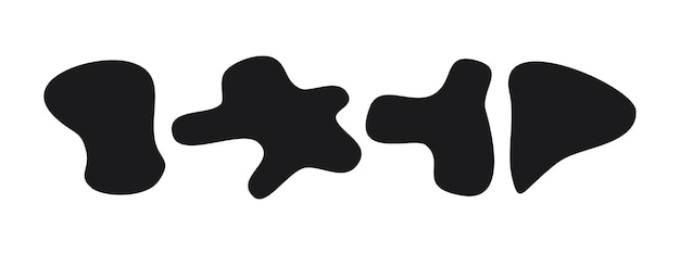 Forme di blob liquido nero