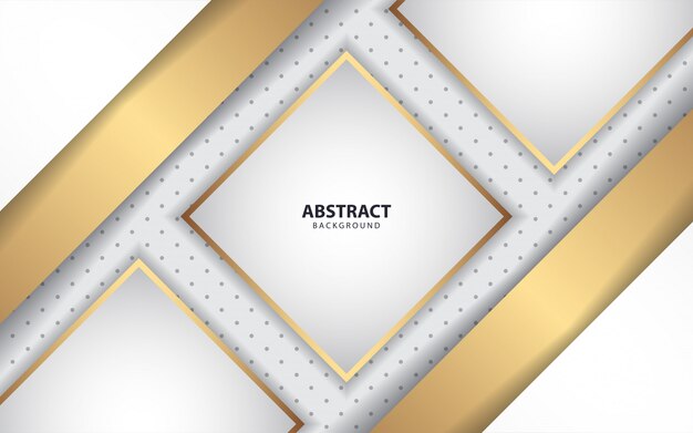 Forme di carta bianca di lusso con decorazioni dorate