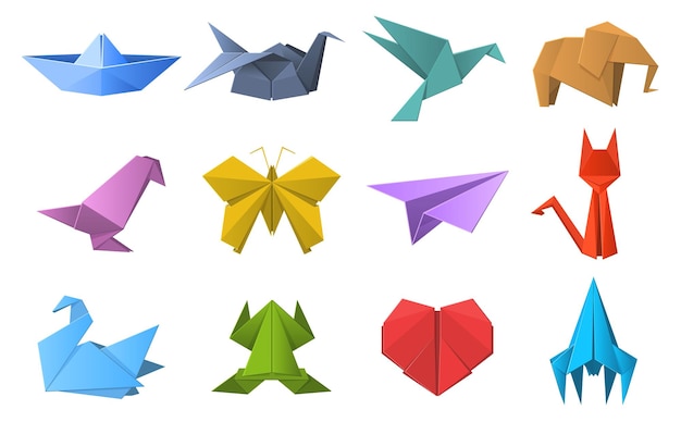 Forme di origami di carta