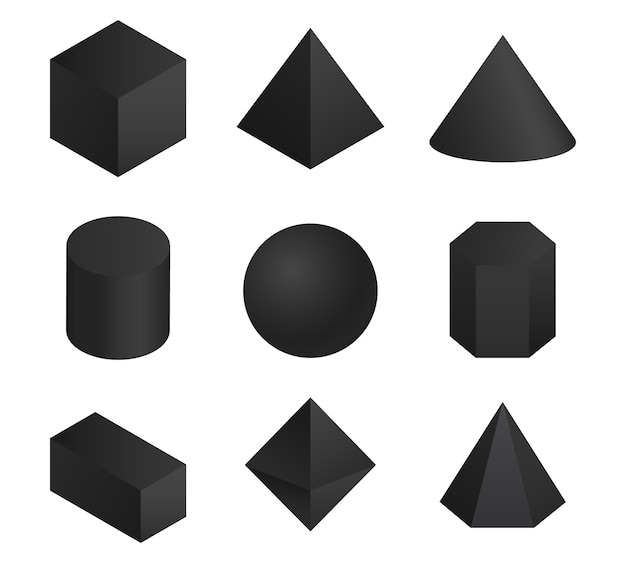 Forme geometriche 3d impostate