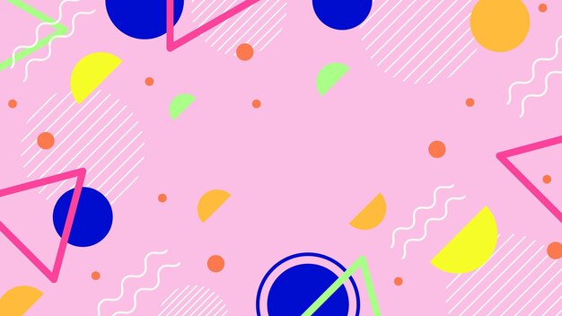 Forme geometriche con tavolozza di colori retro