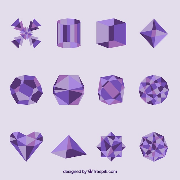 Forme geometriche in colore viola