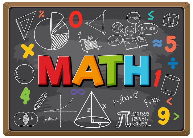 Formula matematica sulla lavagna isolata