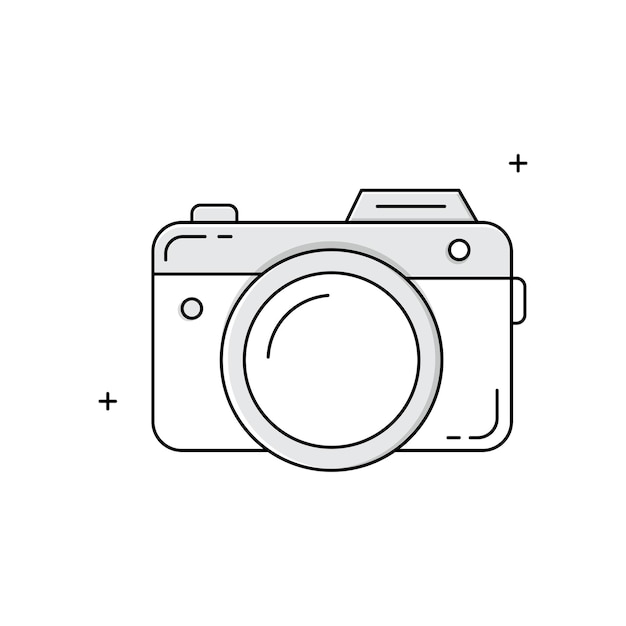 Fotografia Attrezzatura Cattura Momenti Fotografia Fotografia Camera Vettore Icon Design