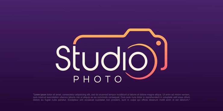 Fotografia in studio Logo design ispirazione vettoriale