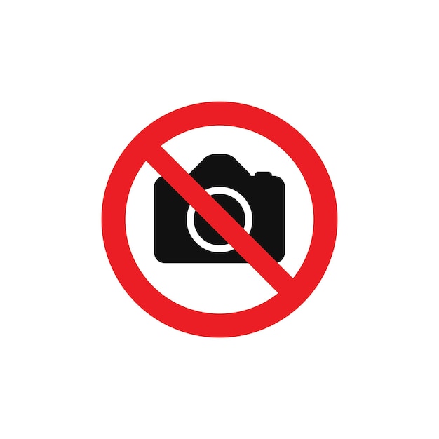 Fotografia vietata cartello illustrazione vettoriale