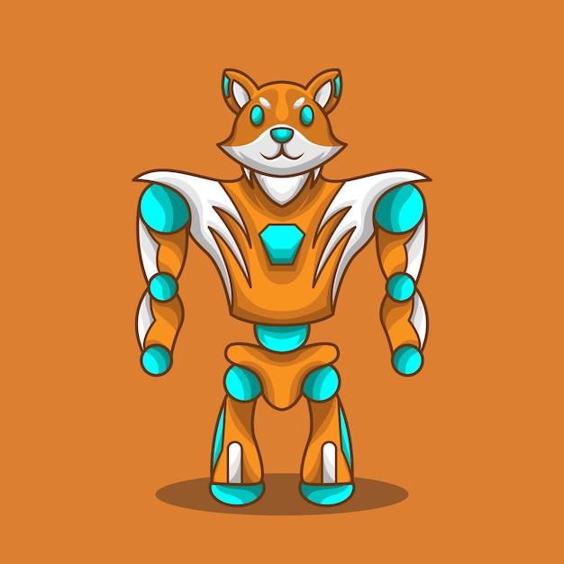 Fox Robot mecha mascotte