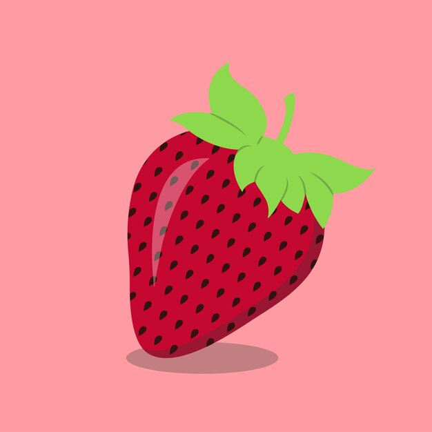 Fragole tagliate su uno sfondo a griglia presentate in formato vettoriale