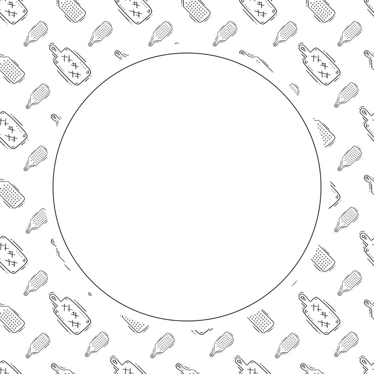 Vettore frame alimentare doodle fast food cerchio frame cibo e bevande disegnato a mano sfondo frame