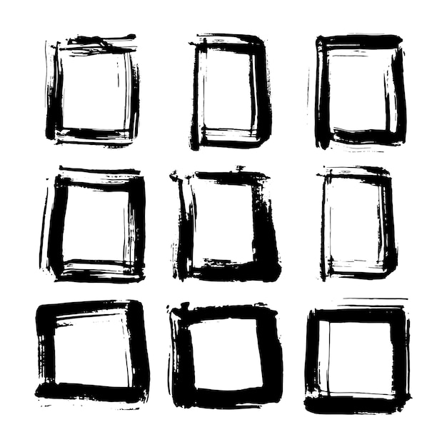 Frame e caselle di testo elementi texturizzati grunge set illustrazione vettoriale