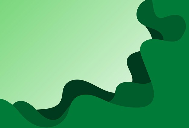 Frame Green Wave Lines Pattern Abstract Illustrazione vettoriale di sfondo