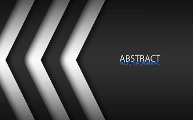 Frecce sovrapposte in bianco e nero sfondo vettoriale moderno astratto con posto per il tuo testo materiale design sfondo widescreen astratto
