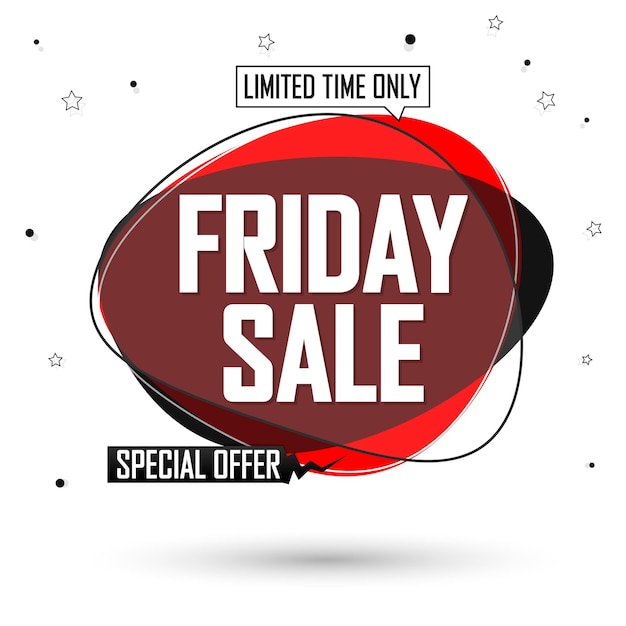 Friday sale banner design template discount tag promo poster per il negozio online