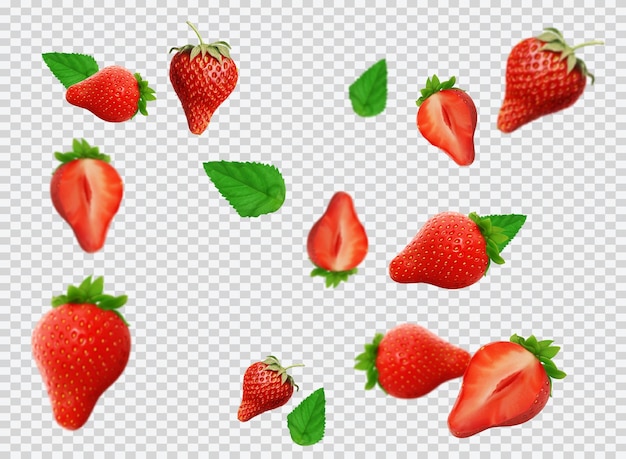 Frutta di fragola rossa isolata su sfondo bianco Illustrazione