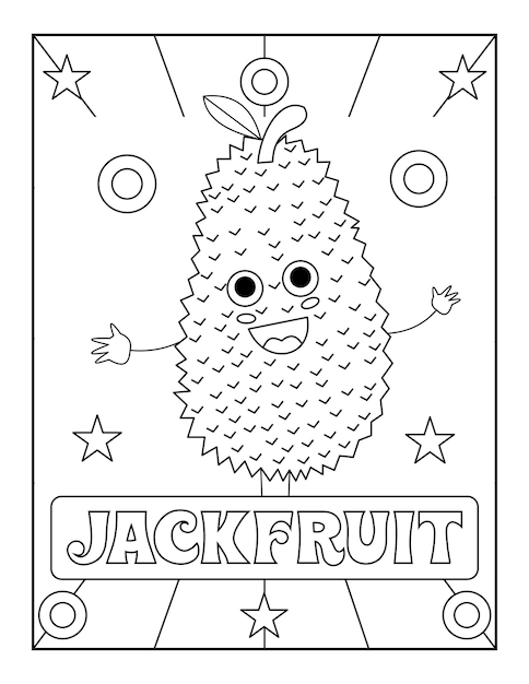 Frutta pagine da colorare con sfondo attraente