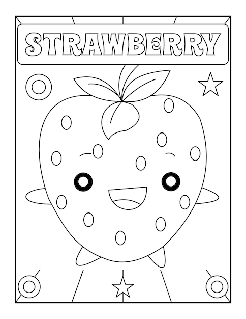 Frutta pagine da colorare con sfondo attraente