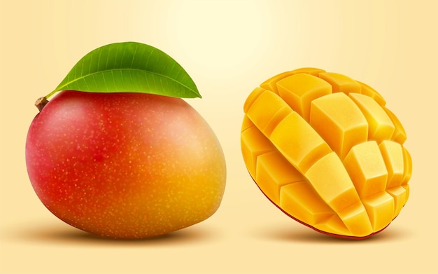 Frutto di mango illustrazione 3D