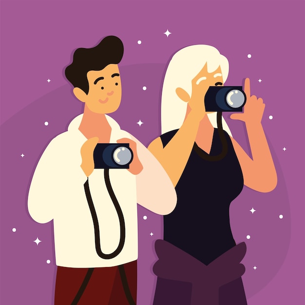Fumetto di fotografi professionisti