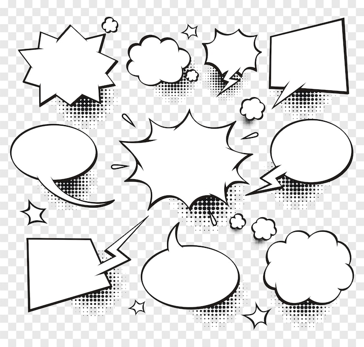 Vettore fumetto disegnato a mano libera fumetti
