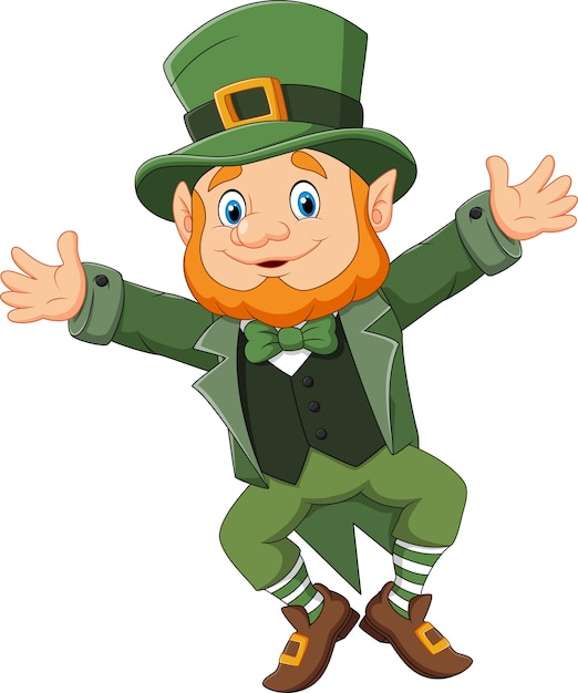 Fumetto felice ballare leprechaun