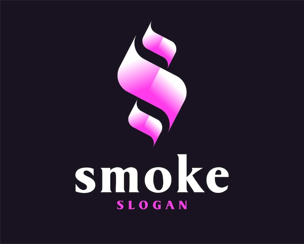 Fumo nebbia fumo fumoso vapore gas fiamma smog fuoco colorato vibrante luminoso vettore astratto Logo Design