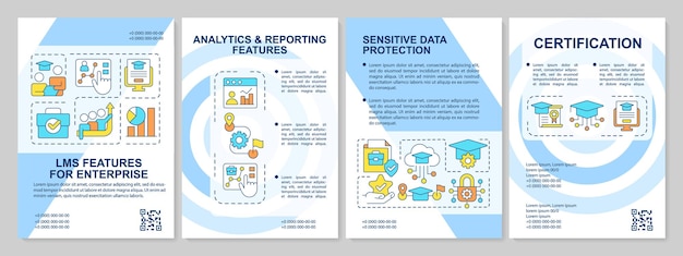 Funzionalità LMS per il modello di brochure aziendale